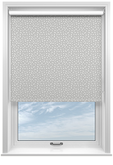 Eighties Shapes, Wolf Grey - Roller Blind